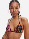Desigual Desigual schwarz-blauer Wende-Badeanzug oben