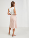 Orsay Apricotfarbener Damen Midirock aus Wildleder ORSAY