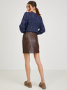 Orsay Brauner Damen-Kunstleder-Rock ORSAY