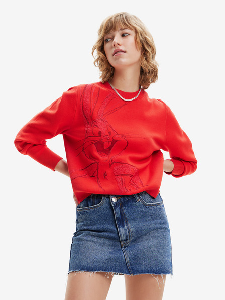 Desigual Rotes Desigual Bugs Bunny Sweatshirt für Damen