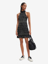 Desigual Desigual El Havre weiß und schwarz gemustertes Damenkleid