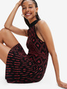 Desigual Rot-schwarz gemustertes Damenkleid Desigual El Havre