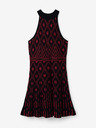 Desigual Rot-schwarz gemustertes Damenkleid Desigual El Havre