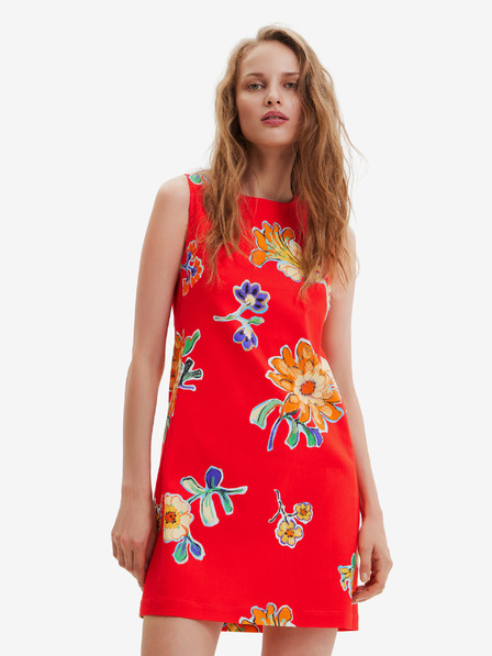 Desigual Desigual Sundance Rotes geblümtes Damenkleid