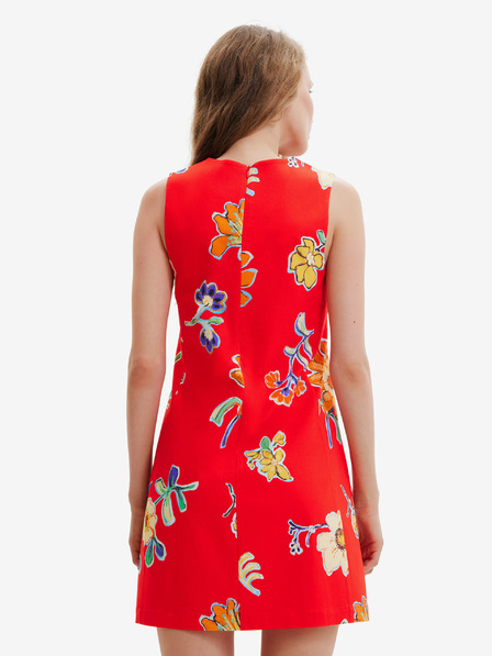 Desigual Desigual Sundance Rotes geblümtes Damenkleid