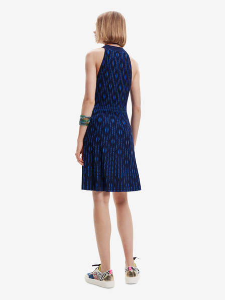 Desigual Blau-schwarzes gemustertes Damenkleid Desigual El Havre