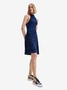 Desigual Blau-schwarzes gemustertes Damenkleid Desigual El Havre