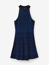 Desigual Blau-schwarzes gemustertes Damenkleid Desigual El Havre