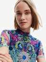Desigual Blaues gemustertes Damenkleid Desigual Exeter-Lacroix