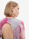 Desigual Desigual Skyline grün-rosa ärmelloses Midikleid für Damen