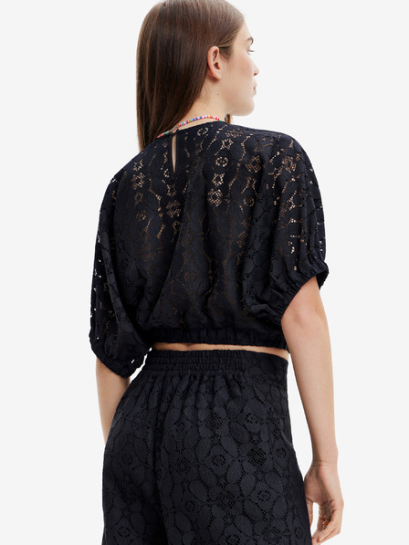 Desigual Schwarzes Damen-Spitzen-Top Desigual Lucca