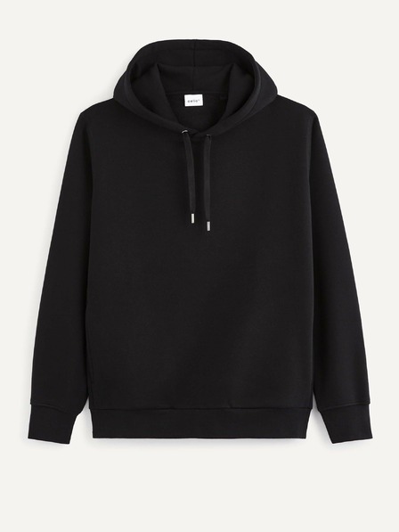 Celio Schwarzer Herren-Kapuzenpullover Celio