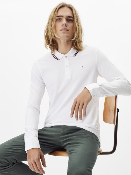 Celio Weißes Herren-Poloshirt Celio Necetwoml