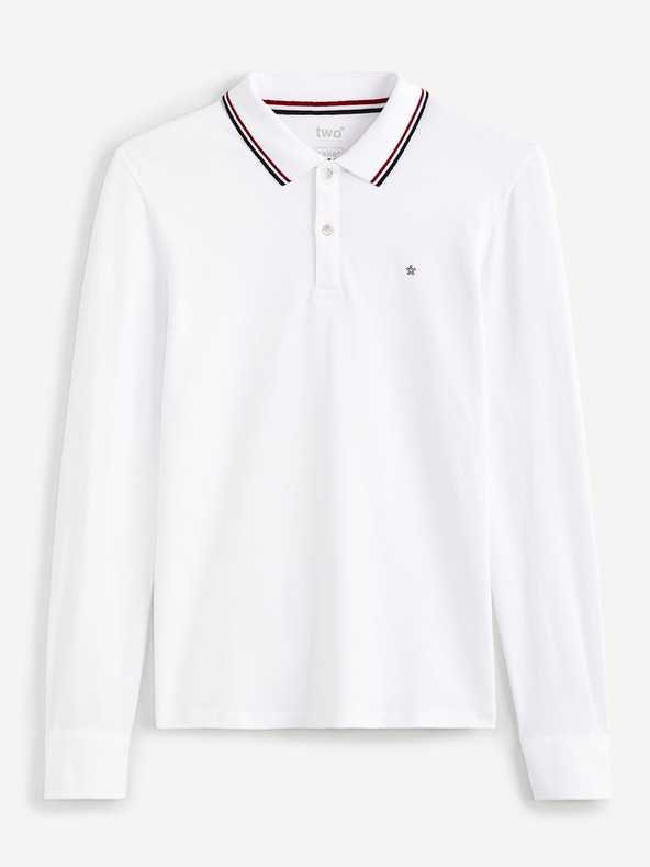 Celio Weißes Herren-Poloshirt Celio Necetwoml