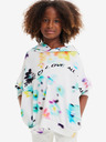 Desigual Desigual Flores weißes geblümtes Kapuzenshirt für Mädchen
