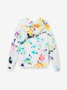 Desigual Desigual Flores weißes geblümtes Kapuzenshirt für Mädchen