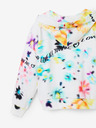 Desigual Desigual Flores weißes geblümtes Kapuzenshirt für Mädchen