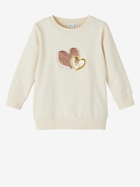 name it Name it Blair cremefarbenes Mädchen-Sweatshirt