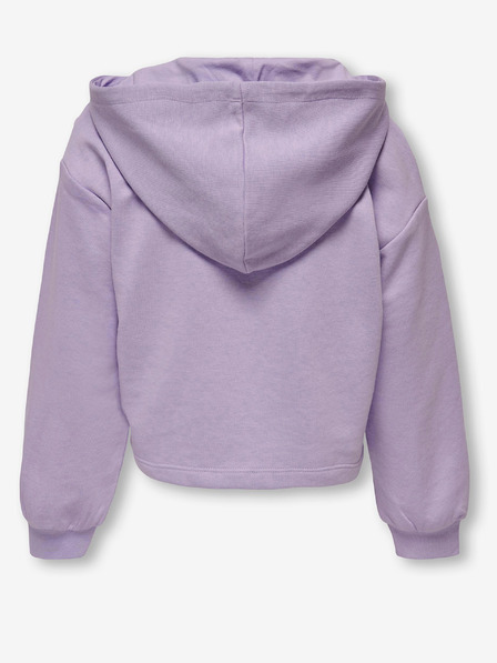 ONLY Hellvioletter Mädchen-Kapuzenpullover mit Reißverschluss und Kapuze ONLY Feel