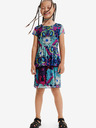 Desigual Rosa und türkisfarbenes gemustertes Kleid für Mädchen Desigual Caleido