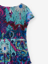 Desigual Rosa und türkisfarbenes gemustertes Kleid für Mädchen Desigual Caleido