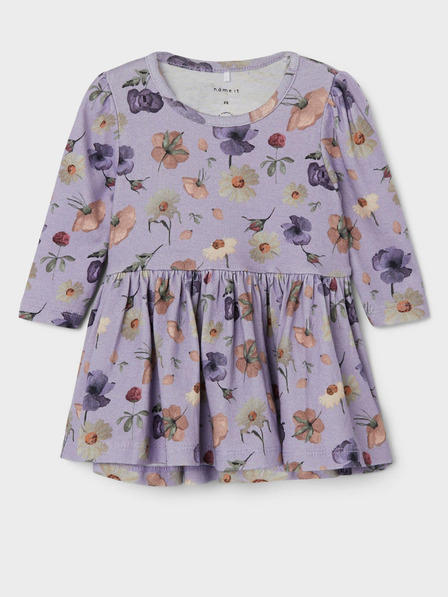 name it Hellviolettes gemustertes Mädchenkleid mit dem Namen Barbora