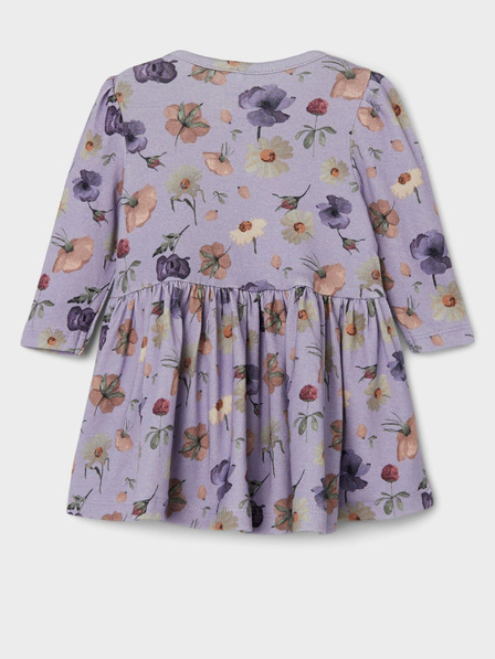 name it Hellviolettes gemustertes Mädchenkleid mit dem Namen Barbora