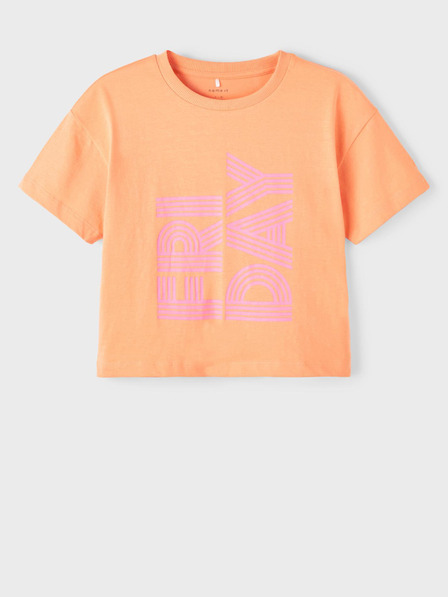 name it Orangefarbenes T-Shirt für Mädchen name it Balone