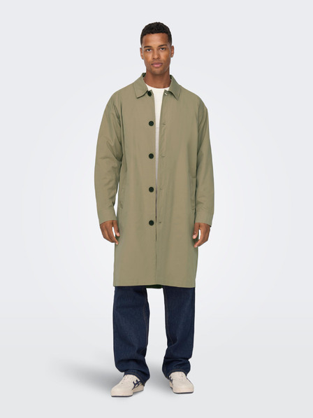 ONLY & SONS ONLY & SONS Beigefarbener, leichter Herrenmantel Malcom