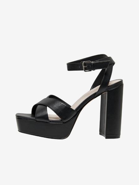 ONLY Schwarze Damen-Sandalen mit Absatz ONLY Autum