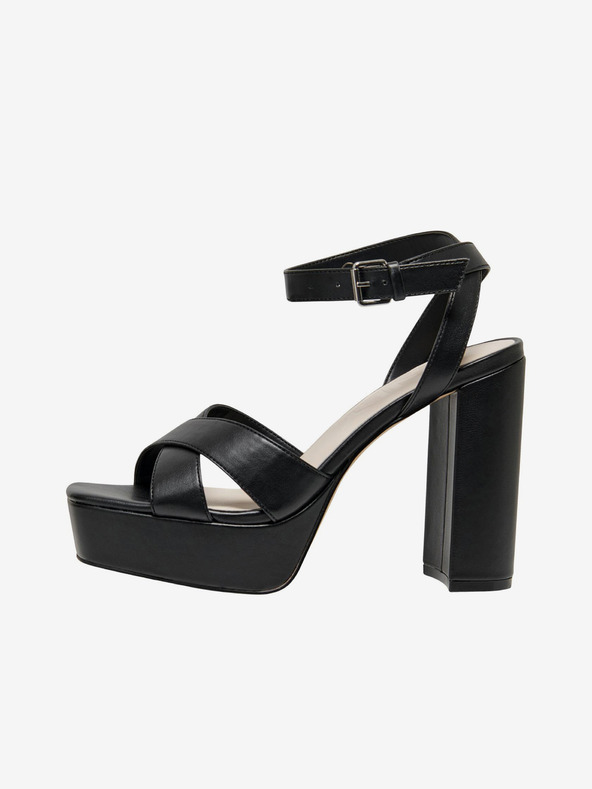 ONLY Schwarze Damen-Sandalen mit Absatz ONLY Autum