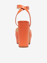ONLY Orangefarbene Damen-Sandalen mit Absatz ONLY Autum