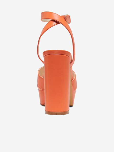 ONLY Orangefarbene Damen-Sandalen mit Absatz ONLY Autum