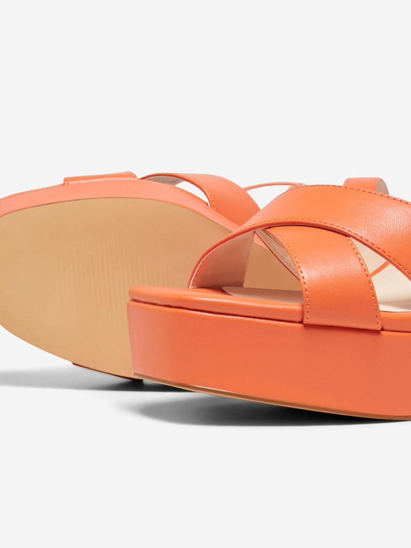 ONLY Orangefarbene Damen-Sandalen mit Absatz ONLY Autum
