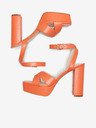 ONLY Orangefarbene Damen-Sandalen mit Absatz ONLY Autum