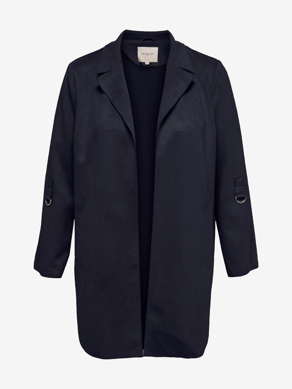 ONLY CARMAKOMA Dunkelblauer, leichter Damenmantel aus Wildleder ONLY CARMAKOMA Joline