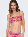ONLY Dunkelrosa Gemustertes Damen-Bikini-Oberteil ONLY Lolli