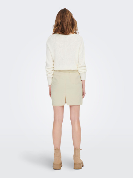 Jacqueline de Yong JDY Cilla Cream Ärmelloser Jeansrock für Damen