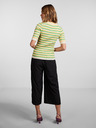Pieces Grün-gelb gestreifter, leichter Pullover für Damen Pieces Crista