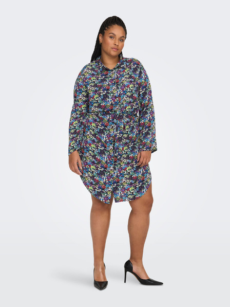 ONLY CARMAKOMA Lila und blaues geblümtes Damen-Shirtkleid ONLY CARMAKOMA Ayana