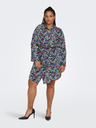 ONLY CARMAKOMA Lila und blaues geblümtes Damen-Shirtkleid ONLY CARMAKOMA Ayana