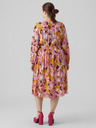 Vero Moda Curve Rosa gemustertes Damenkleid VERO MODA CURVE Lis