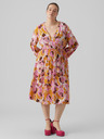 Vero Moda Curve Rosa gemustertes Damenkleid VERO MODA CURVE Lis