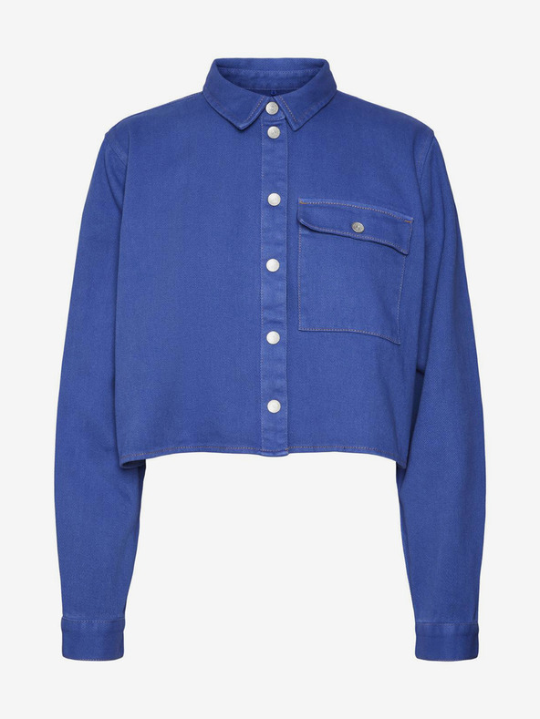 Noisy May Blaues Damen-Shirt aus Jeansstoff Noisy May Maddy