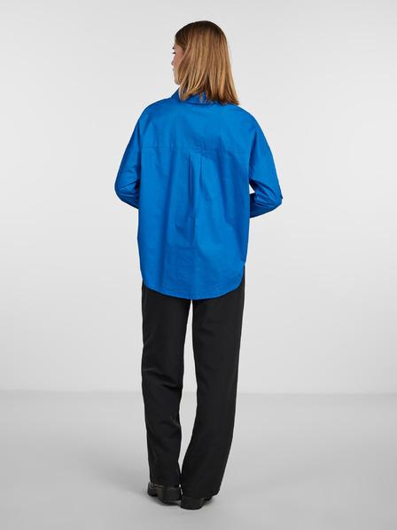 Pieces Blaues Damenhemd Pieces Tanne