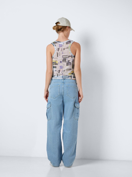 Noisy May Hellgraues gemustertes Damen-Tank-Top Noisy May Wilma