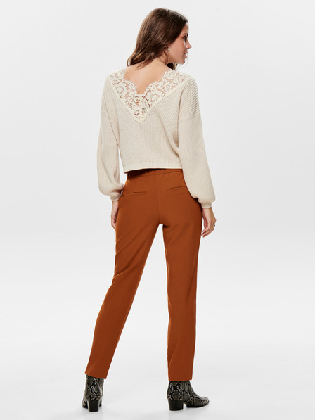 ONLY Cream Pullover mit Spitze ONLY Xenia