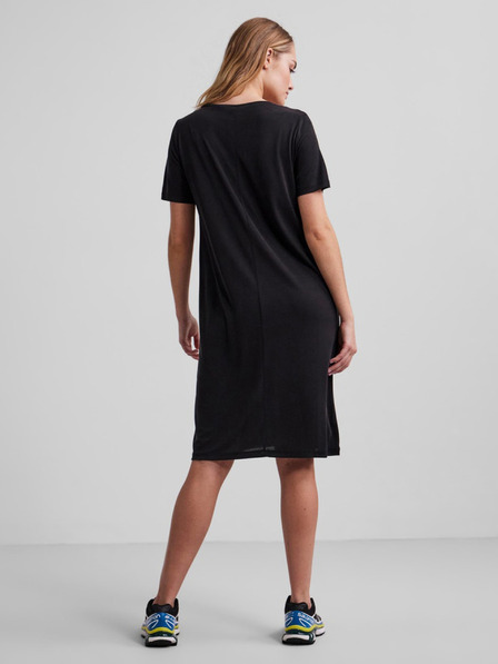 Pieces Schwarzes lockeres Basic-Kleid Pieces Amala