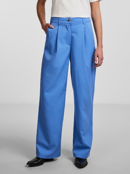 Pieces Blaue Damenhose mit weitem Bein Pieces Thelma