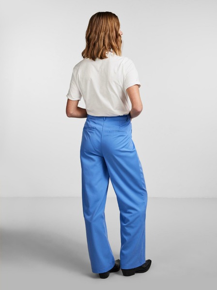Pieces Blaue Damenhose mit weitem Bein Pieces Thelma
